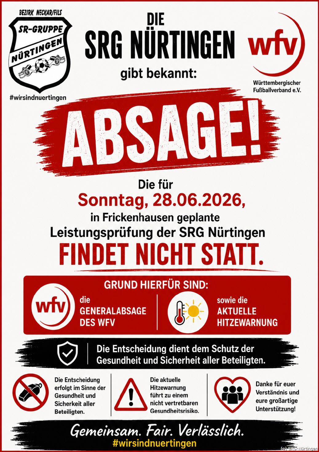 Absage LP Sonntag Frickenhausen